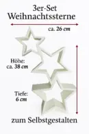 Weihnachtssterne im 3er Set – Deko zum Selbstgestalten