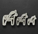 Ausstechform Dalahäst mit Stempel