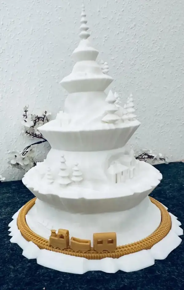 Deko-Weihnachtsbaum mit Zug – Bild 4