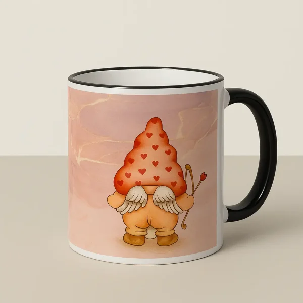 Witzige Gnom Tasse mit frechem Po auf der Rückseite – originelle Geschenkidee