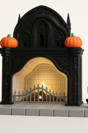 amin Dekoration im Gothic-Stil mit Kürbissen