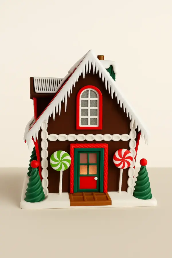 Lebkuchenhaus – dekoratives Haus für Winter & Weihnachten – Bild 2