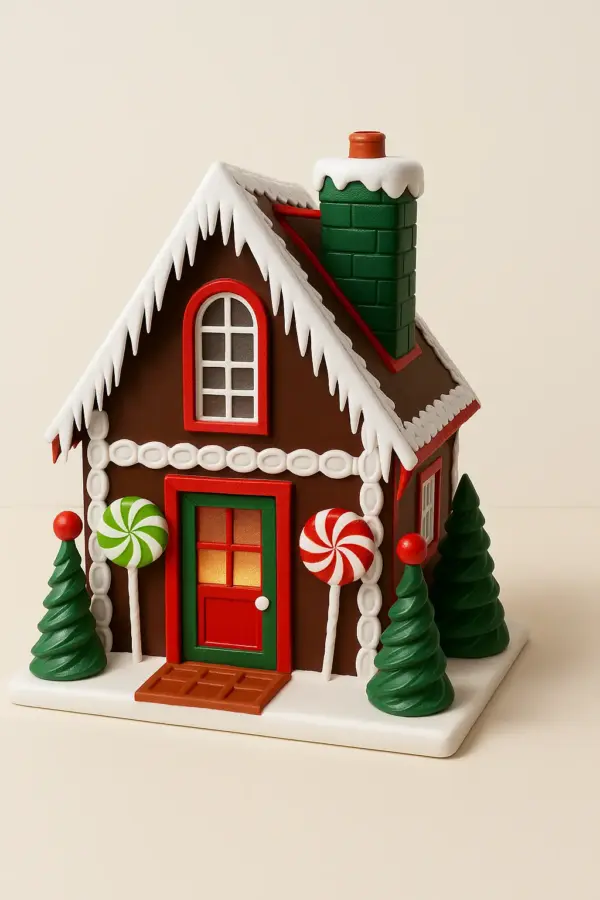 Lebkuchenhaus – dekoratives Haus für Winter & Weihnachten – Bild 3