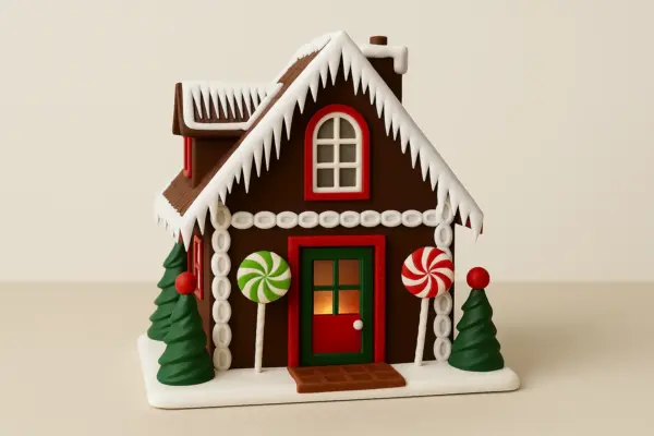 Lebkuchenhaus – dekoratives Haus für Winter & Weihnachten – Bild 4