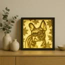Leuchtrahmen Französische Bulldogge beleuchtet – dekorative LED Hundedeko