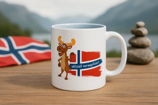 Norwegen Tasse Elchmotivfür Skandinavienfreunde