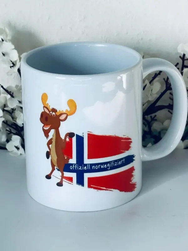Norwegen Tasse Elchmotivfür Skandinavienfreunde