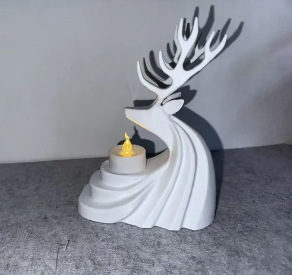 Rentier Kerzenhalter dekorativ für LED-Teelichter, elegante Weihnachtsdekoration