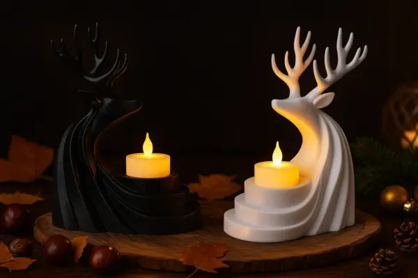 Rentier Kerzenhalter – elegante Weihnachtsdeko – Bild 6