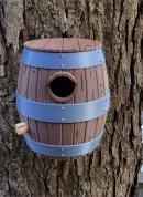 Vogelhaus/Nistkasten Fass im Garten