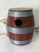 Vogelhaus/Nistkasten Fass im Garten