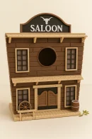 Vogelhaus/Nistkasten Saloon mit Bodenklappe