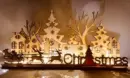 Weihnachtsdorf mit Schlitten aus Birkenholz, festlich & stimmungsvoll, LED beleuchtet